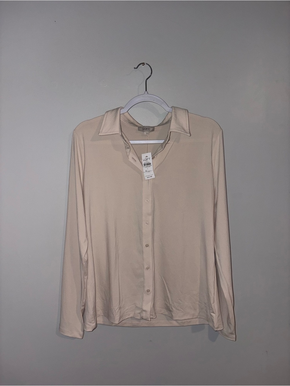 Loft • Cream Button Down Blouse (New With Tags Retails: $55)